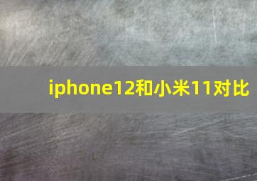 iphone12和小米11对比