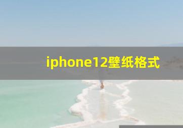 iphone12壁纸格式