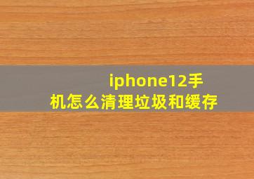 iphone12手机怎么清理垃圾和缓存