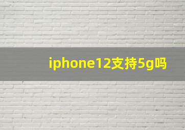 iphone12支持5g吗