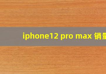 iphone12 pro max 销量