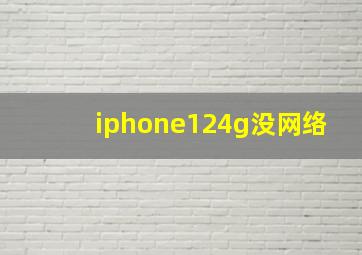 iphone124g没网络