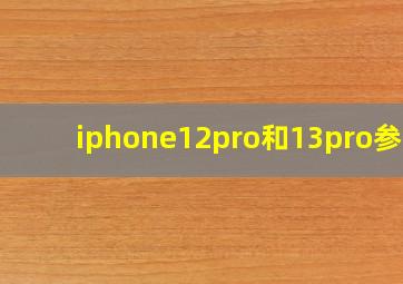 iphone12pro和13pro参数