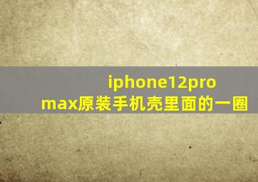 iphone12pro max原装手机壳里面的一圈