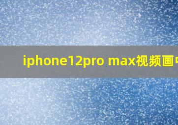 iphone12pro max视频画中画