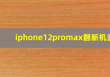 iphone12promax翻新机鉴定