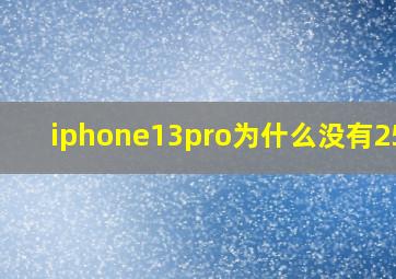 iphone13pro为什么没有256g