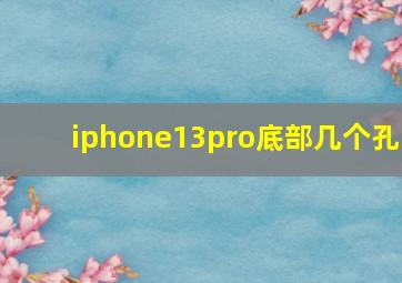 iphone13pro底部几个孔