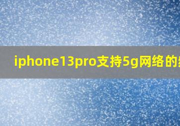 iphone13pro支持5g网络的频段