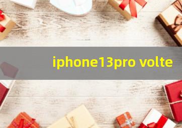 iphone13pro volte