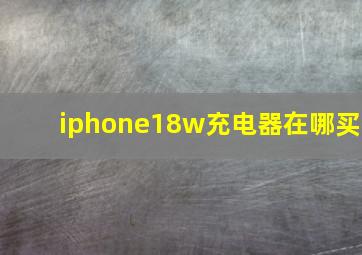 iphone18w充电器在哪买