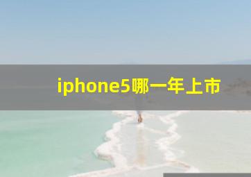 iphone5哪一年上市