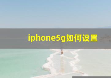 iphone5g如何设置