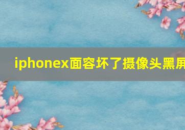 iphonex面容坏了摄像头黑屏