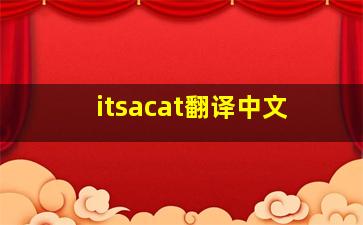 itsacat翻译中文