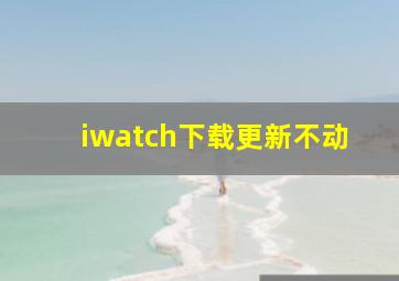 iwatch下载更新不动