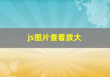 js图片查看放大