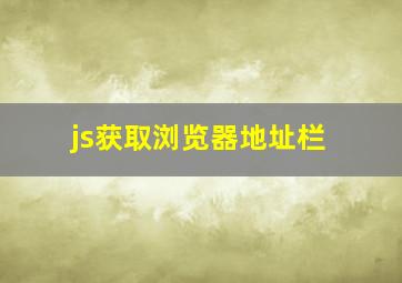 js获取浏览器地址栏