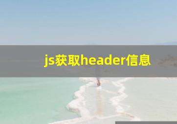 js获取header信息