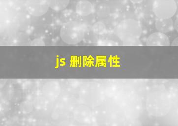 js 删除属性