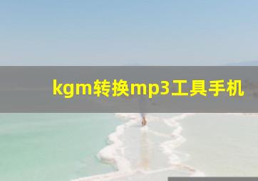 kgm转换mp3工具手机