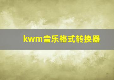 kwm音乐格式转换器