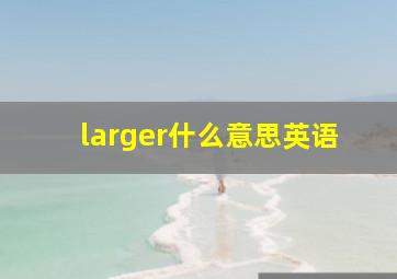 larger什么意思英语