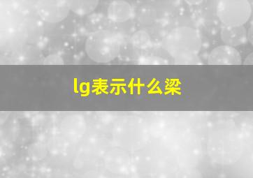 lg表示什么梁