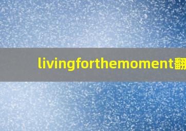 livingforthemoment翻译