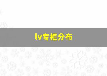 lv专柜分布