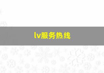 lv服务热线