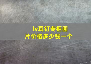 lv耳钉专柜图片价格多少钱一个