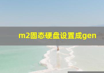 m2固态硬盘设置成gen