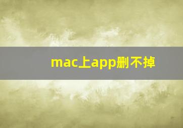 mac上app删不掉