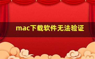 mac下载软件无法验证