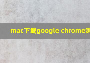 mac下载google chrome浏览器