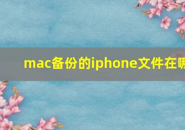 mac备份的iphone文件在哪