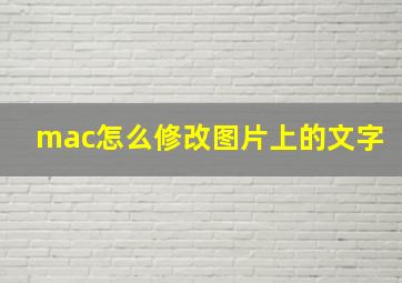 mac怎么修改图片上的文字