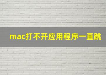 mac打不开应用程序一直跳