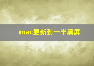 mac更新到一半黑屏