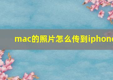 mac的照片怎么传到iphone