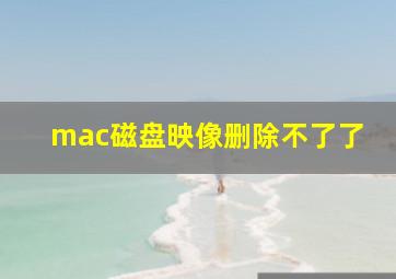 mac磁盘映像删除不了了