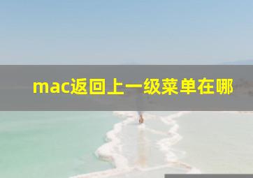 mac返回上一级菜单在哪