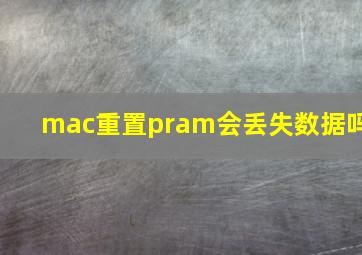 mac重置pram会丢失数据吗