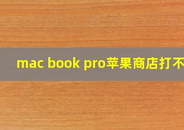 mac book pro苹果商店打不开