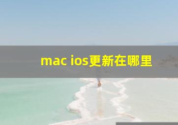 mac ios更新在哪里