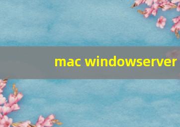 mac windowserver