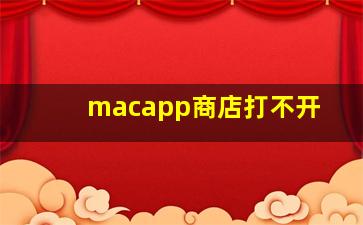 macapp商店打不开