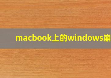 macbook上的windows崩溃了