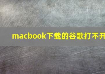 macbook下载的谷歌打不开